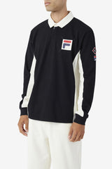 FILA Filmore Rugby 001 BLACK / EGRET | Men Polo &amp; Rugby Shirts