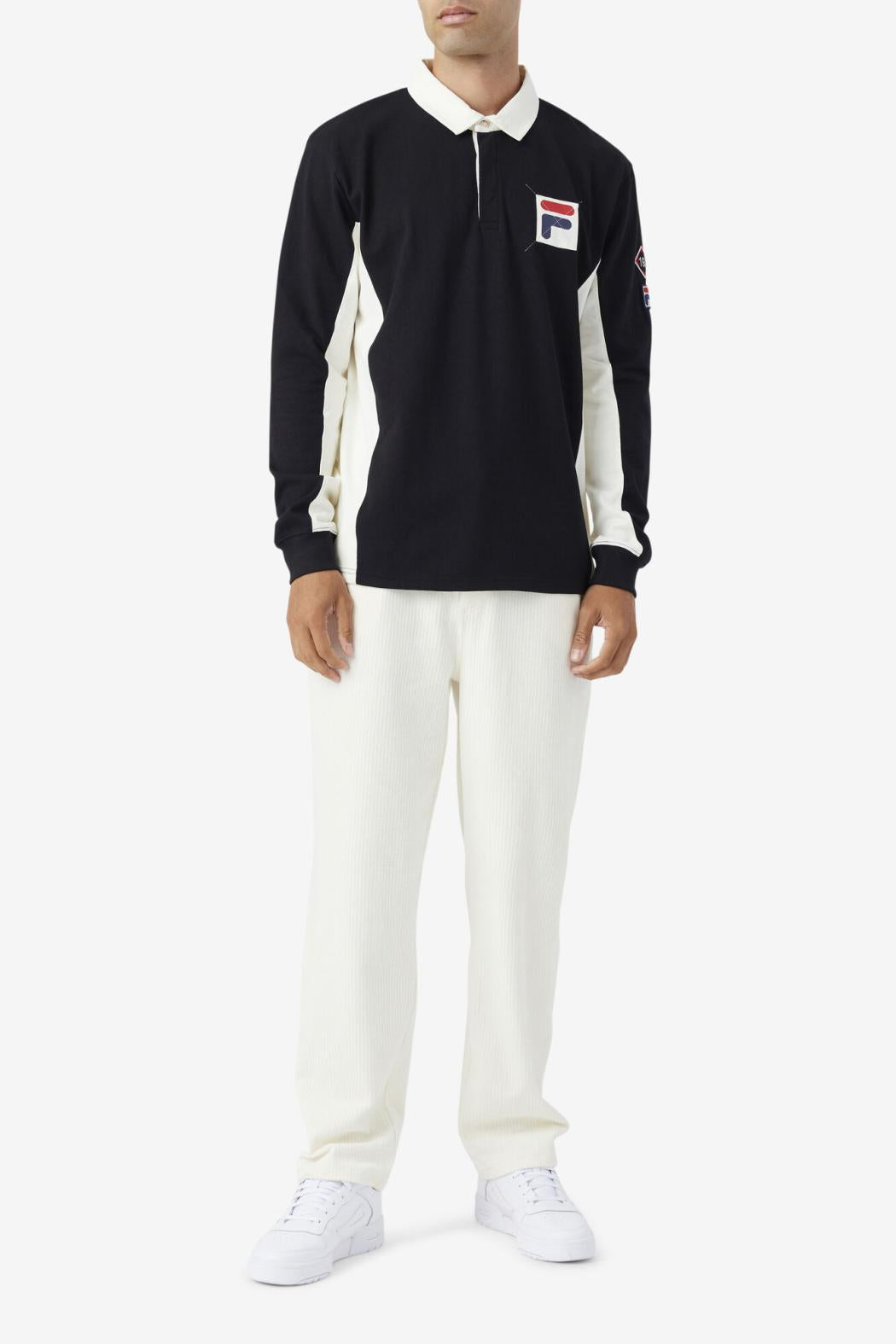 FILA Filmore Rugby 001 BLACK / EGRET | Men Polo &amp; Rugby Shirts