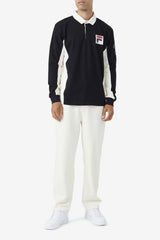 FILA Filmore Rugby 001 BLACK / EGRET | Men Polo &amp; Rugby Shirts