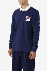 FILA Filmore Rugby 410 FILA NAVY / DARK TEAL / EGRET | Men Polo &amp; Rugby Shirts