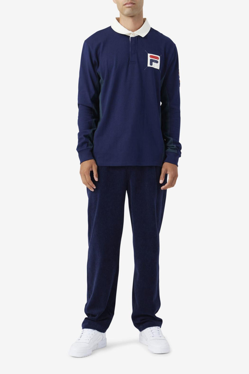 FILA Filmore Rugby 410 FILA NAVY / DARK TEAL / EGRET | Men Polo &amp; Rugby Shirts