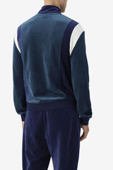 FILA Floyd Velour Jacket 292 DARK TEAL / FILA NAVY / EGRET | Men Sweatsuits &amp; Tracksuits