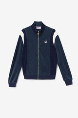 FILA Floyd Velour Jacket 292 DARK TEAL / FILA NAVY / EGRET | Men Sweatsuits &amp; Tracksuits