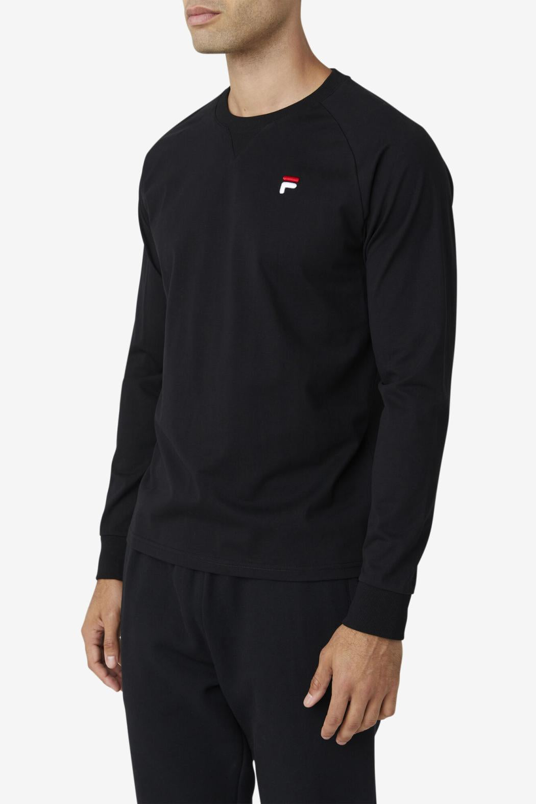 FILA Flynn Long Sleeve Tee 001 BLACK | Men Tops