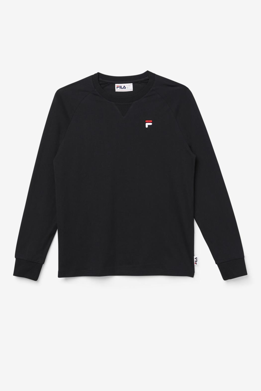 FILA Flynn Long Sleeve Tee 001 BLACK | Men Tops