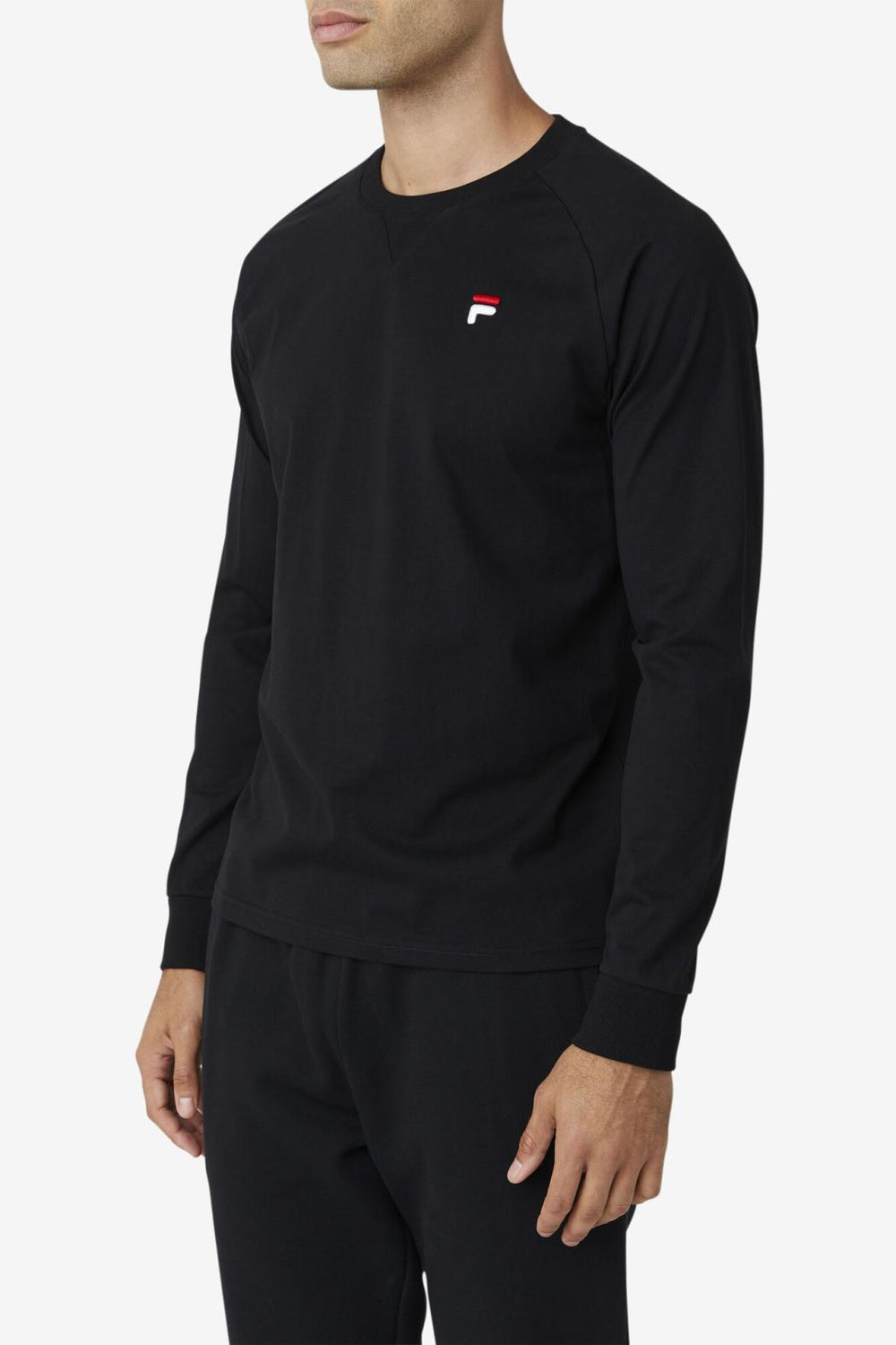 FILA Flynn Long Sleeve Tee 001 BLACK | Men Tops