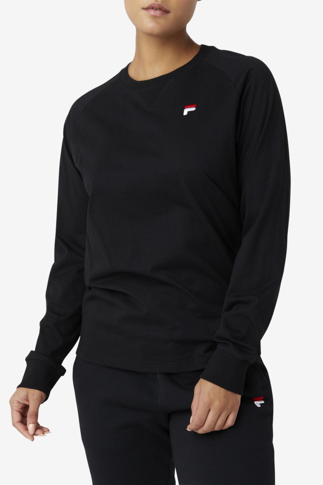 FILA Flynn Long Sleeve Tee 001 BLACK | Men Tops