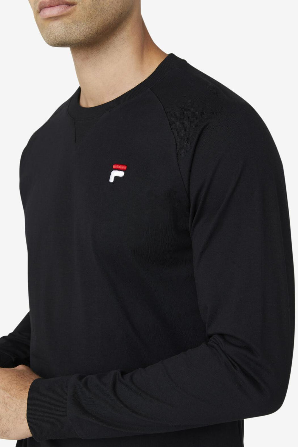 FILA Flynn Long Sleeve Tee 001 BLACK | Men Tops