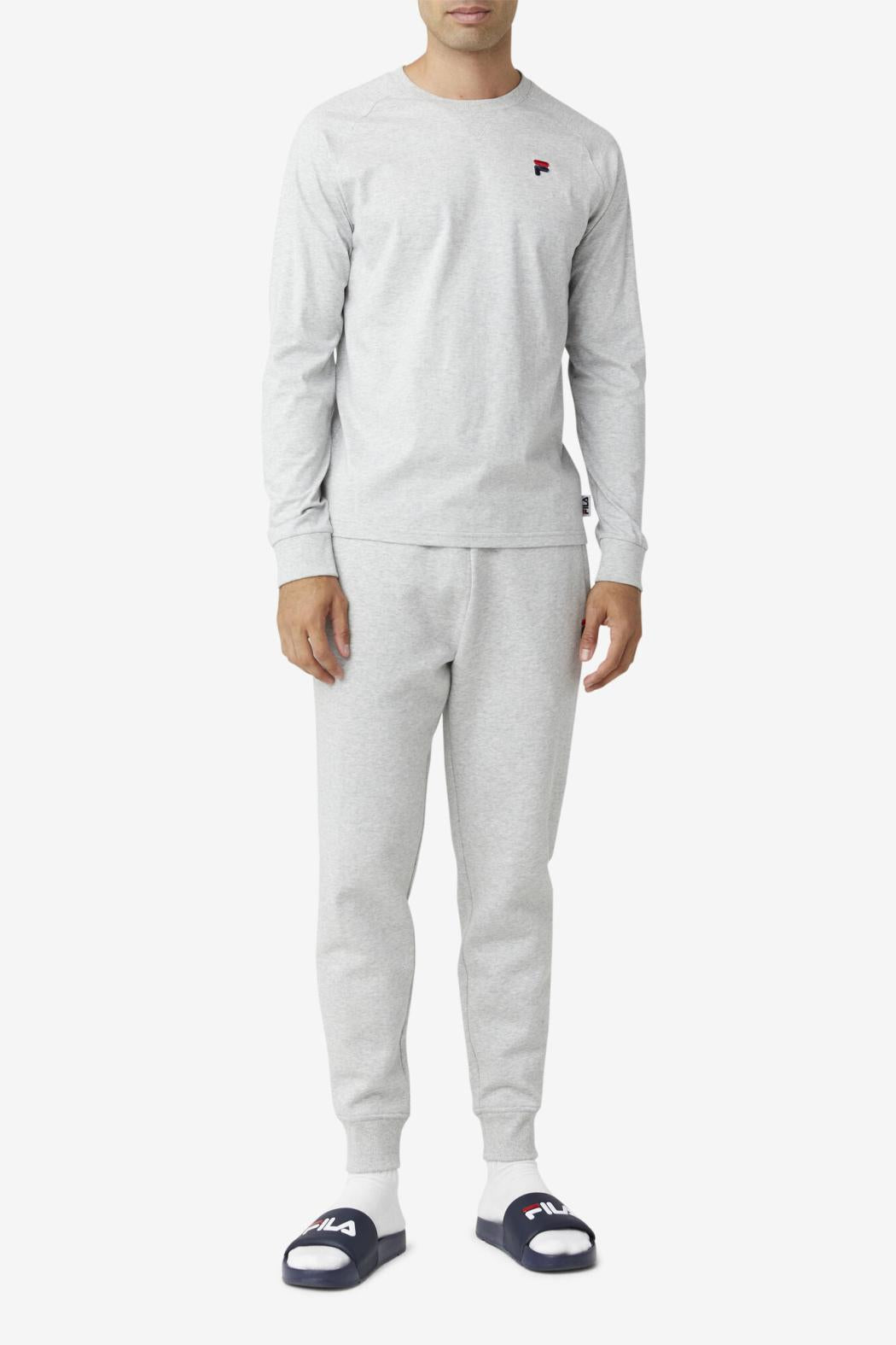 FILA Flynn Long Sleeve Tee 289 LIGHT GREY | Men Tops