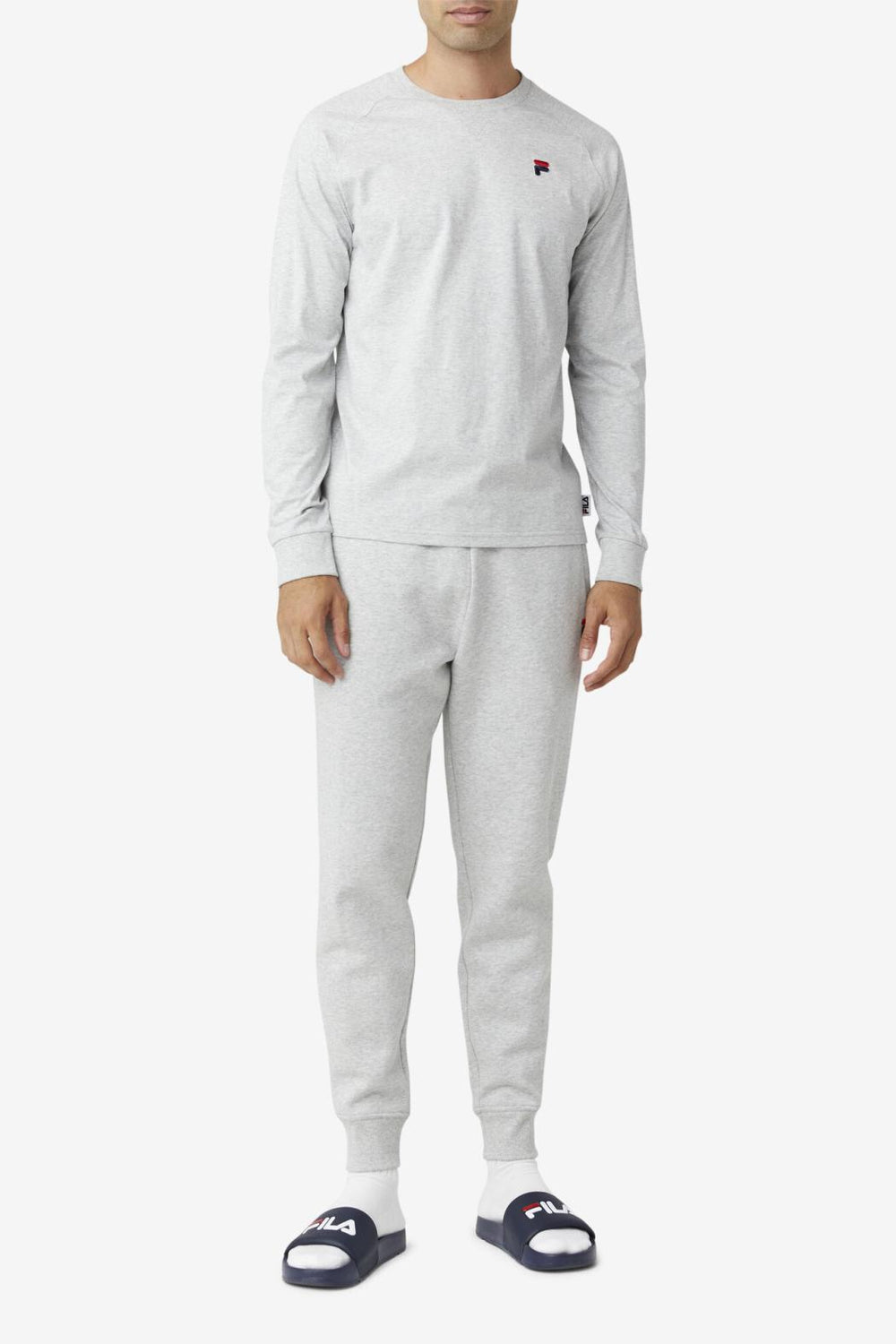 FILA Flynn Long Sleeve Tee 289 LIGHT GREY | Men Tops