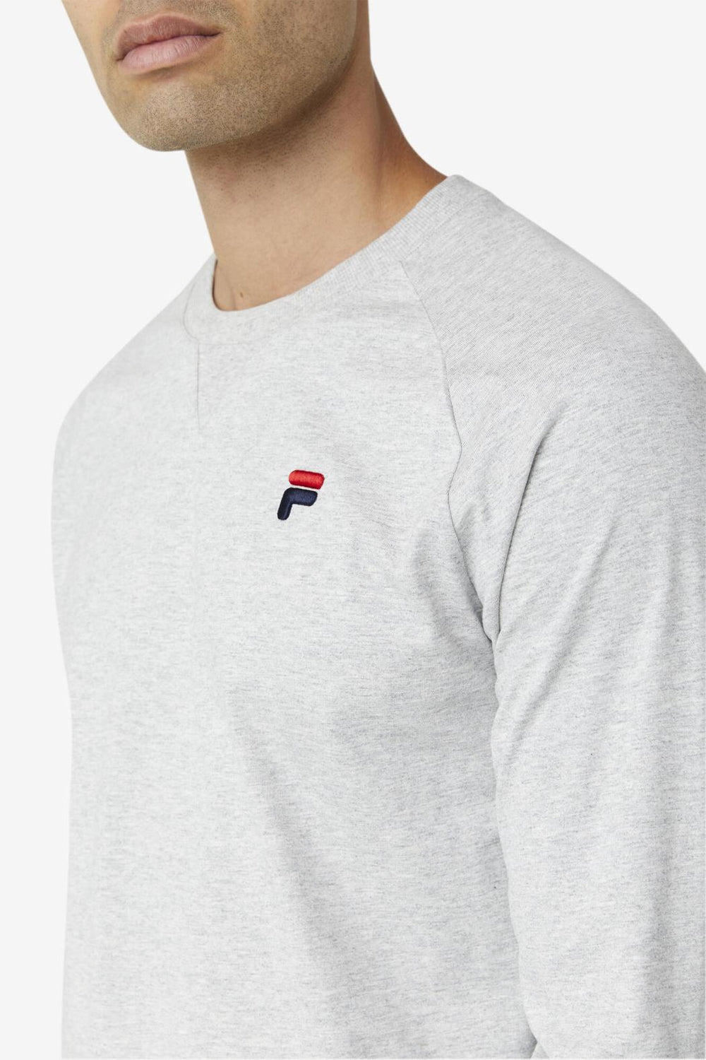 FILA Flynn Long Sleeve Tee 289 LIGHT GREY | Men Tops
