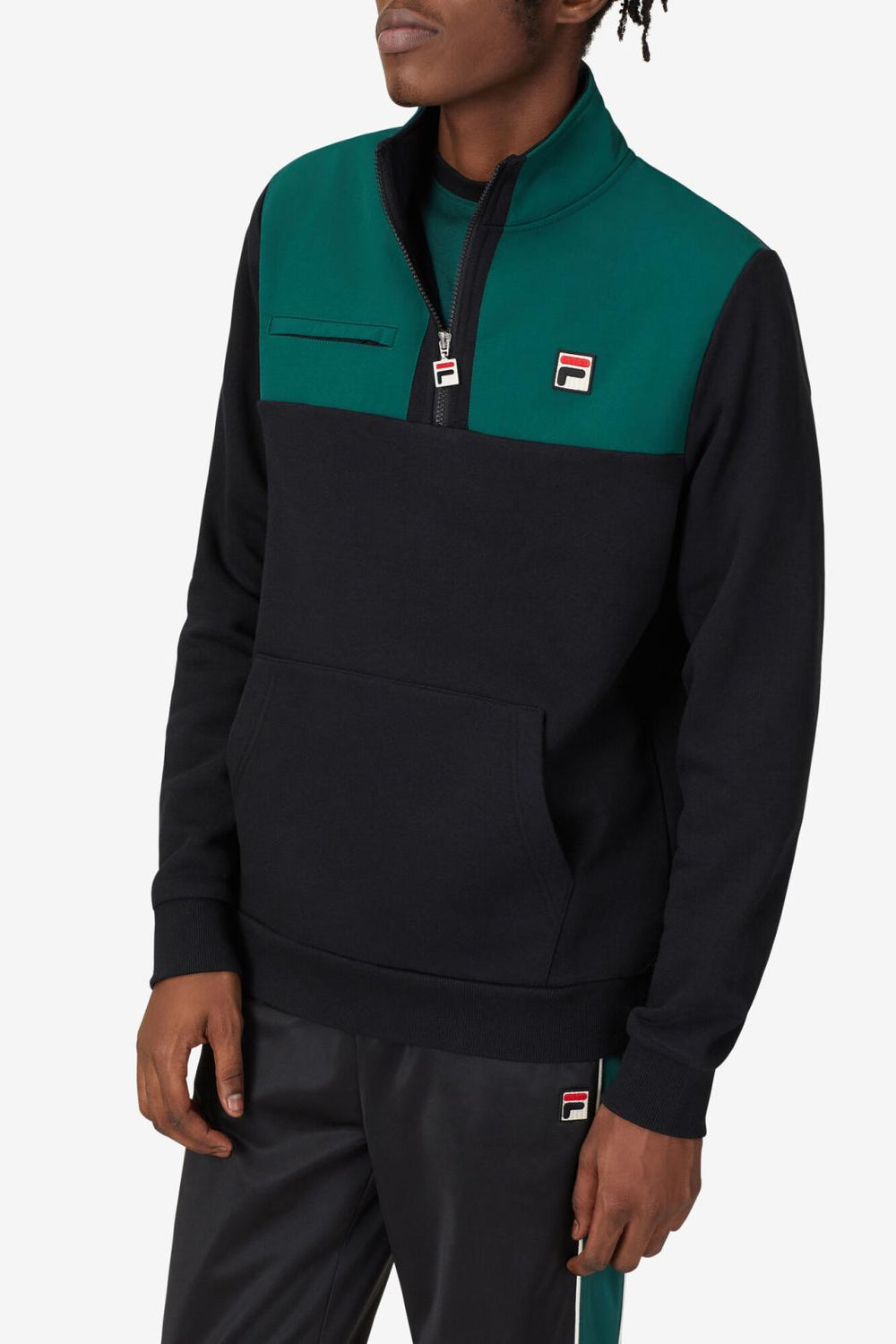 FILA Francisco Fleece Jacket 001 BLACK / JUNE BUG / GOLDEN GLOW | Men Sweaters &amp; Outerwear