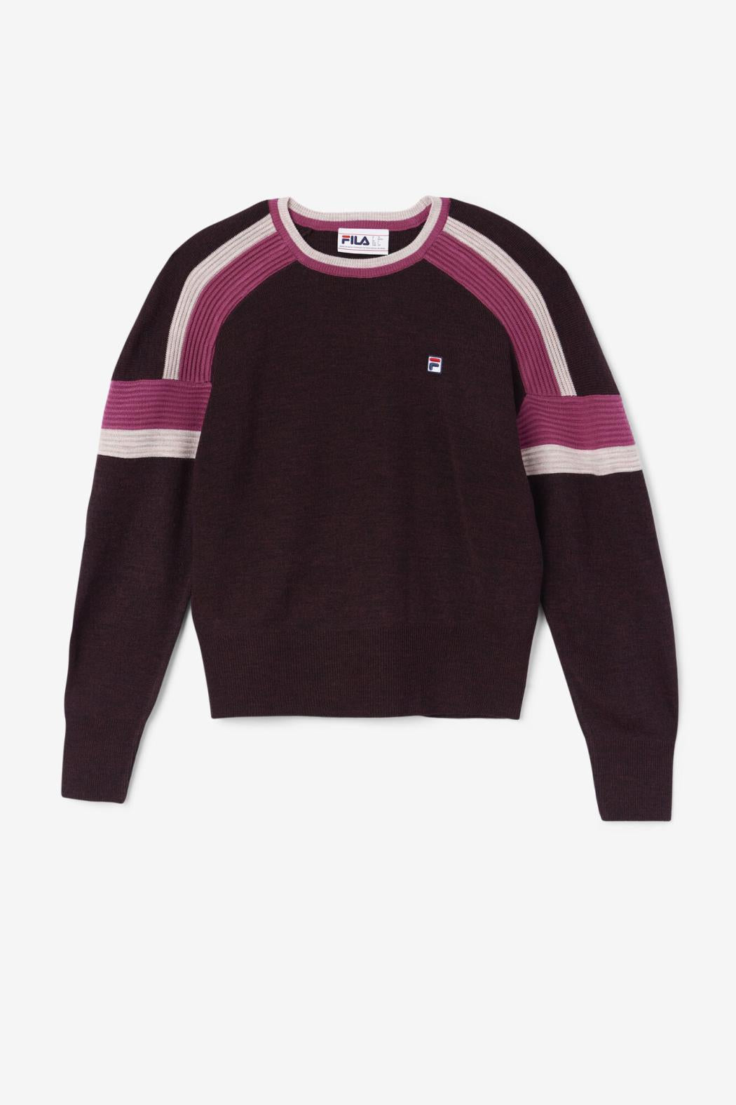 FILA Frankie Knit Crew 894 GRAPE WINE / BATON ROUGE / POTPOURRI | Women Sweatshirts &amp; Hoodies