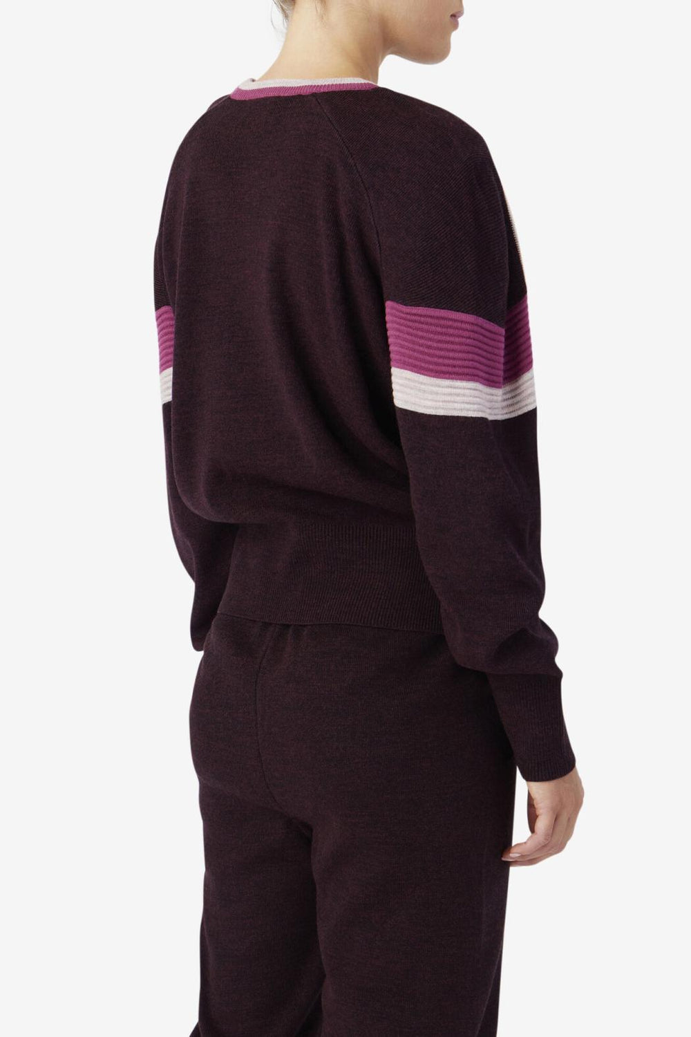 FILA Frankie Knit Crew 894 GRAPE WINE / BATON ROUGE / POTPOURRI | Women Sweatshirts &amp; Hoodies