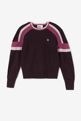 FILA Frankie Knit Crew 894 GRAPE WINE / BATON ROUGE / POTPOURRI | Women Sweatshirts &amp; Hoodies
