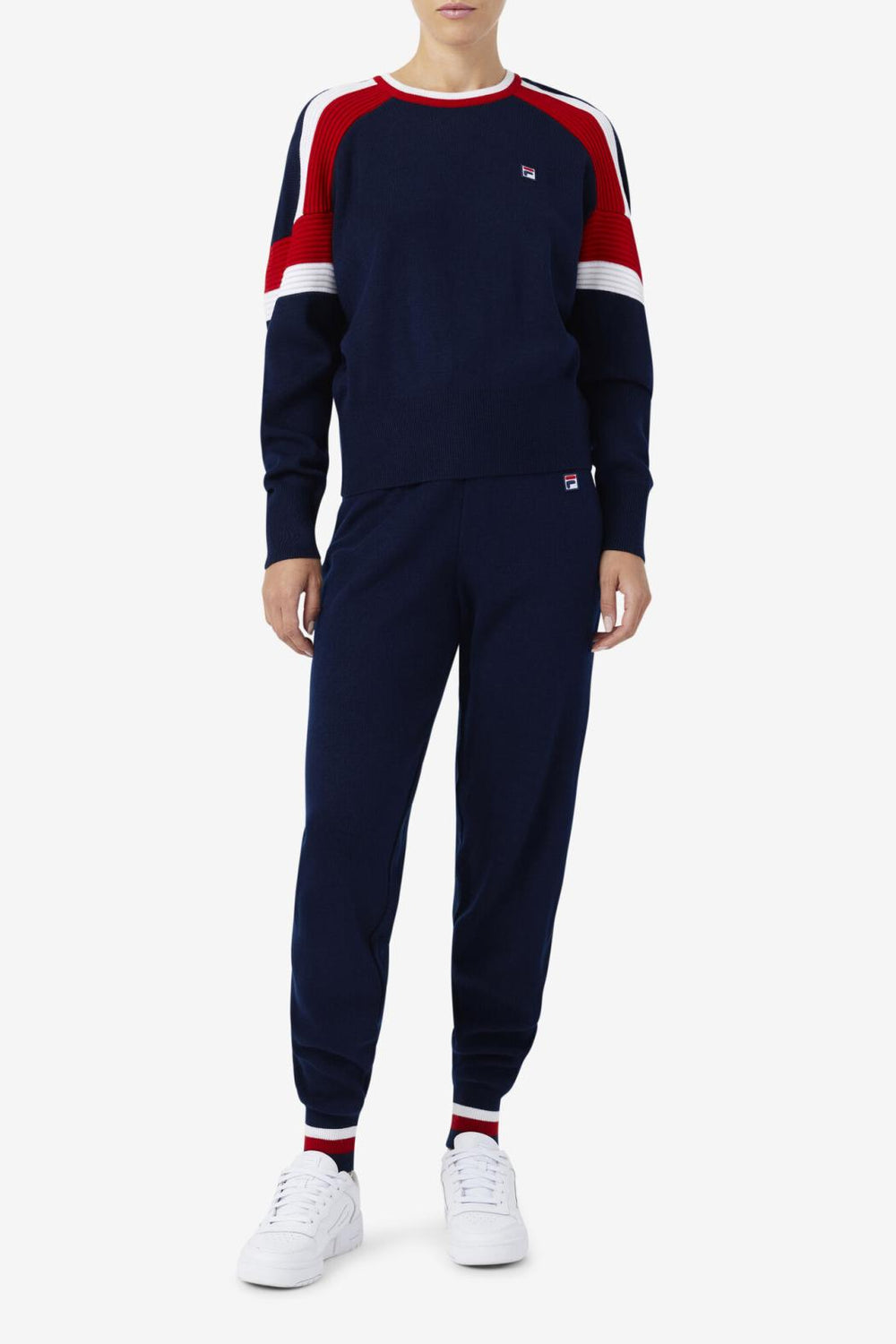 FILA Frankie Knit Pant 410 FILA NAVY / FILA RED / WHITE | Women Shorts &amp; Pants