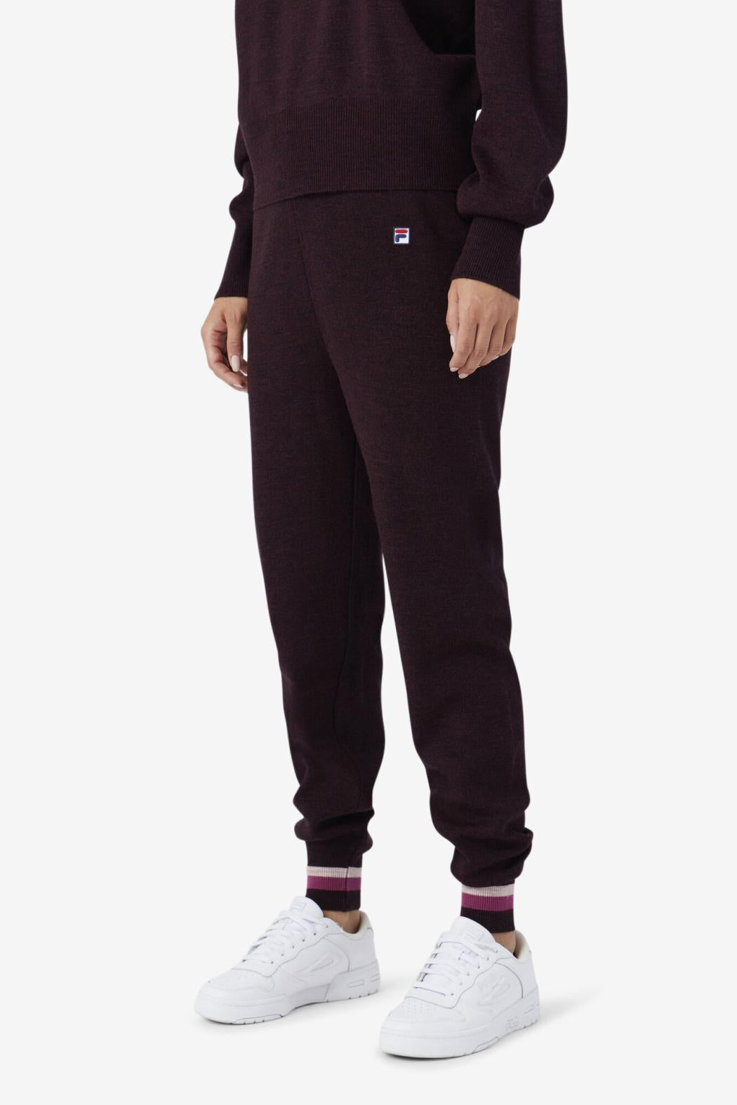 FILA Frankie Knit Pant 894 GRAPE WINE / BATON ROUGE / POTPOURRI | Women Shorts &amp; Pants