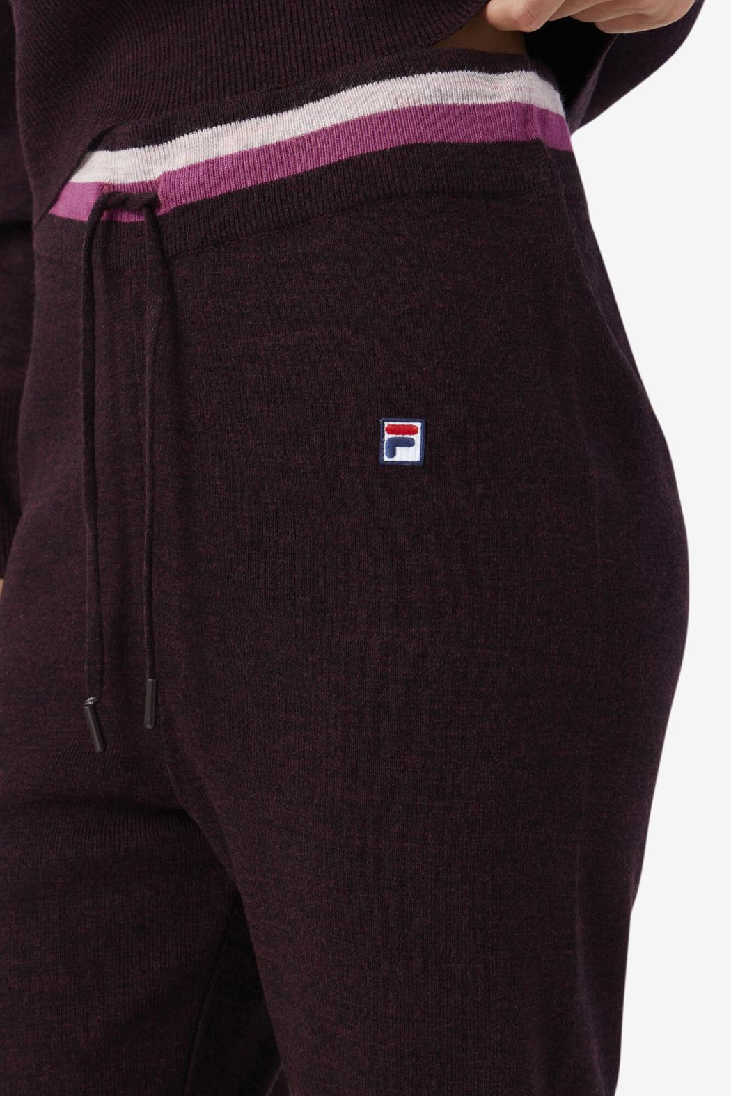 FILA Frankie Knit Pant 894 GRAPE WINE / BATON ROUGE / POTPOURRI | Women Shorts &amp; Pants
