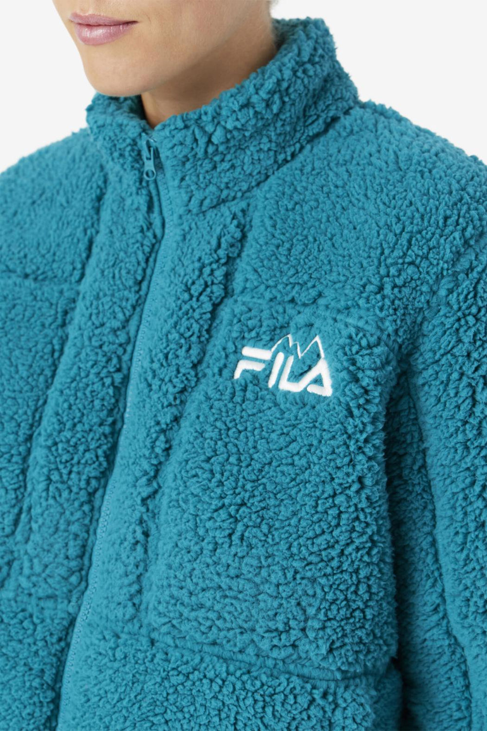 FILA Freyja Sherpa Jacket 328 DEEP LAKE | Women Jackets &amp; Outerwear