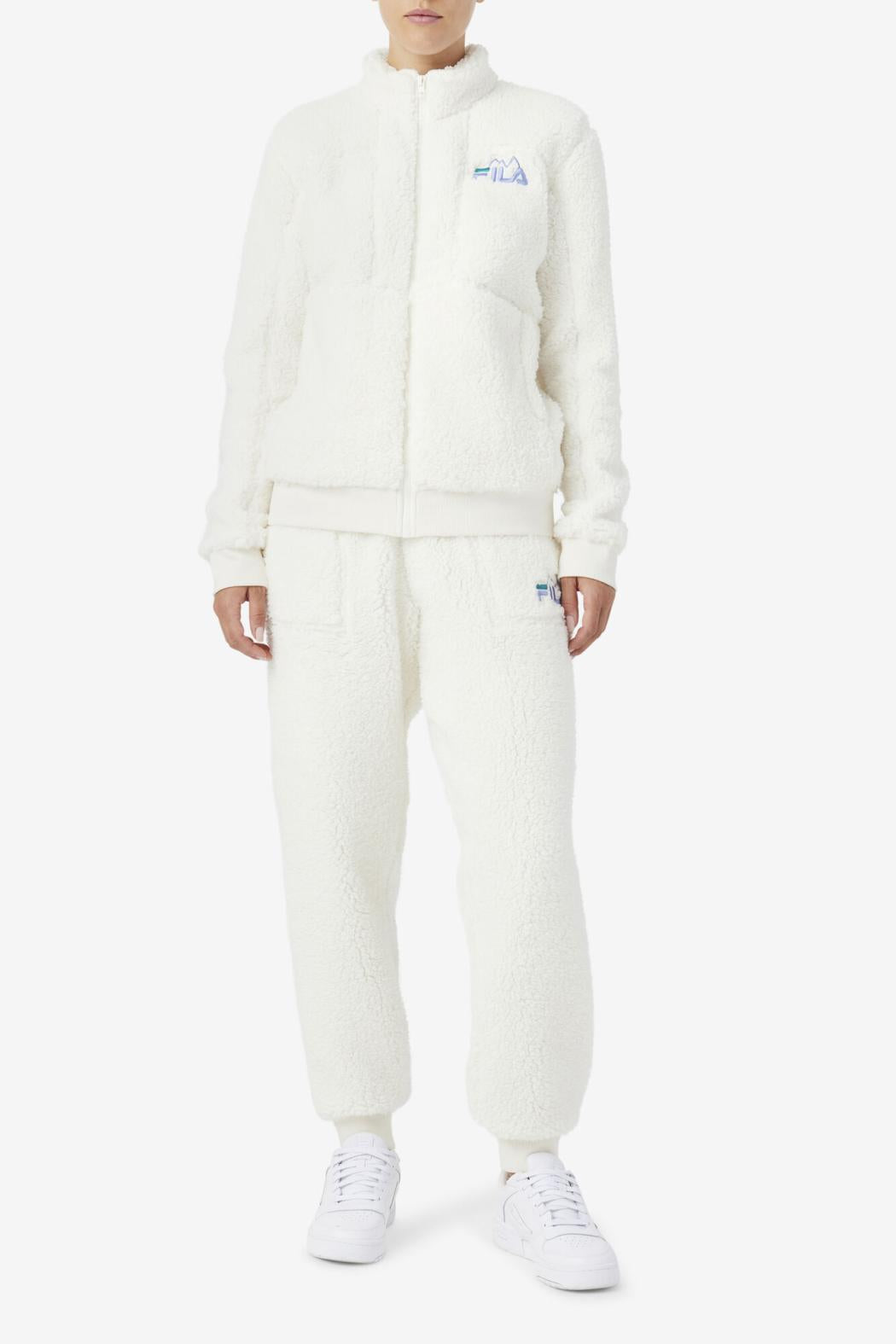 FILA Freyja Sherpa Jogger 172 EGRET / JACARANDA / DEEP LAKE | Women Shorts &amp; Pants