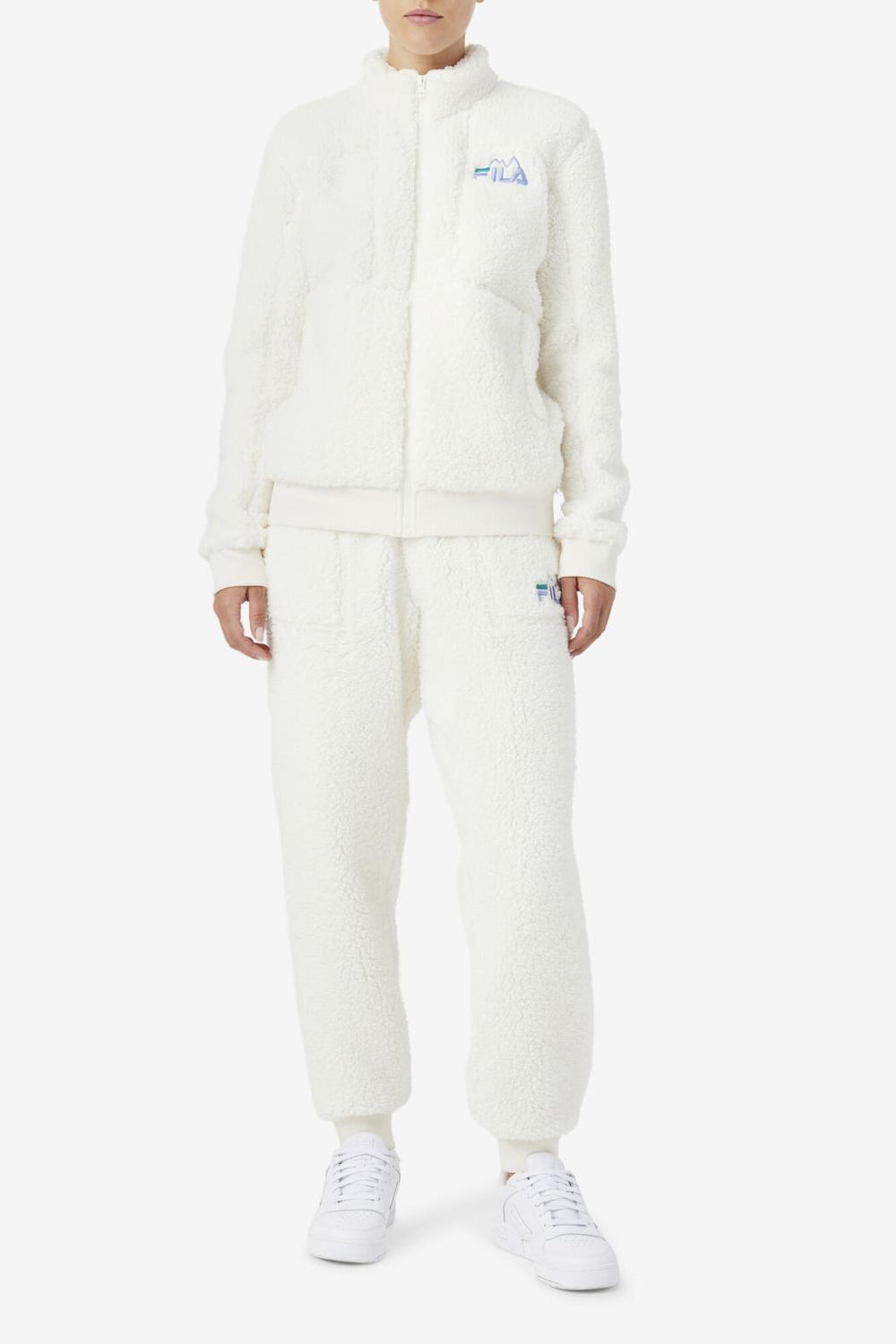 FILA Freyja Sherpa Jogger 172 EGRET / JACARANDA / DEEP LAKE | Women Shorts &amp; Pants