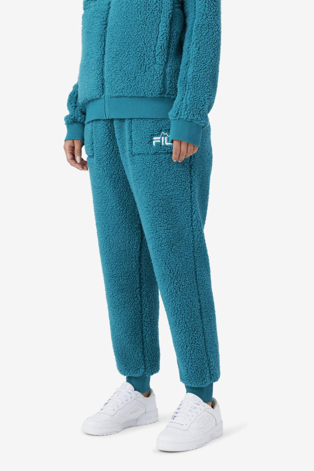 FILA Freyja Sherpa Jogger 328 DEEP LAKE | Women Sweatsuits &amp; Tracksuits