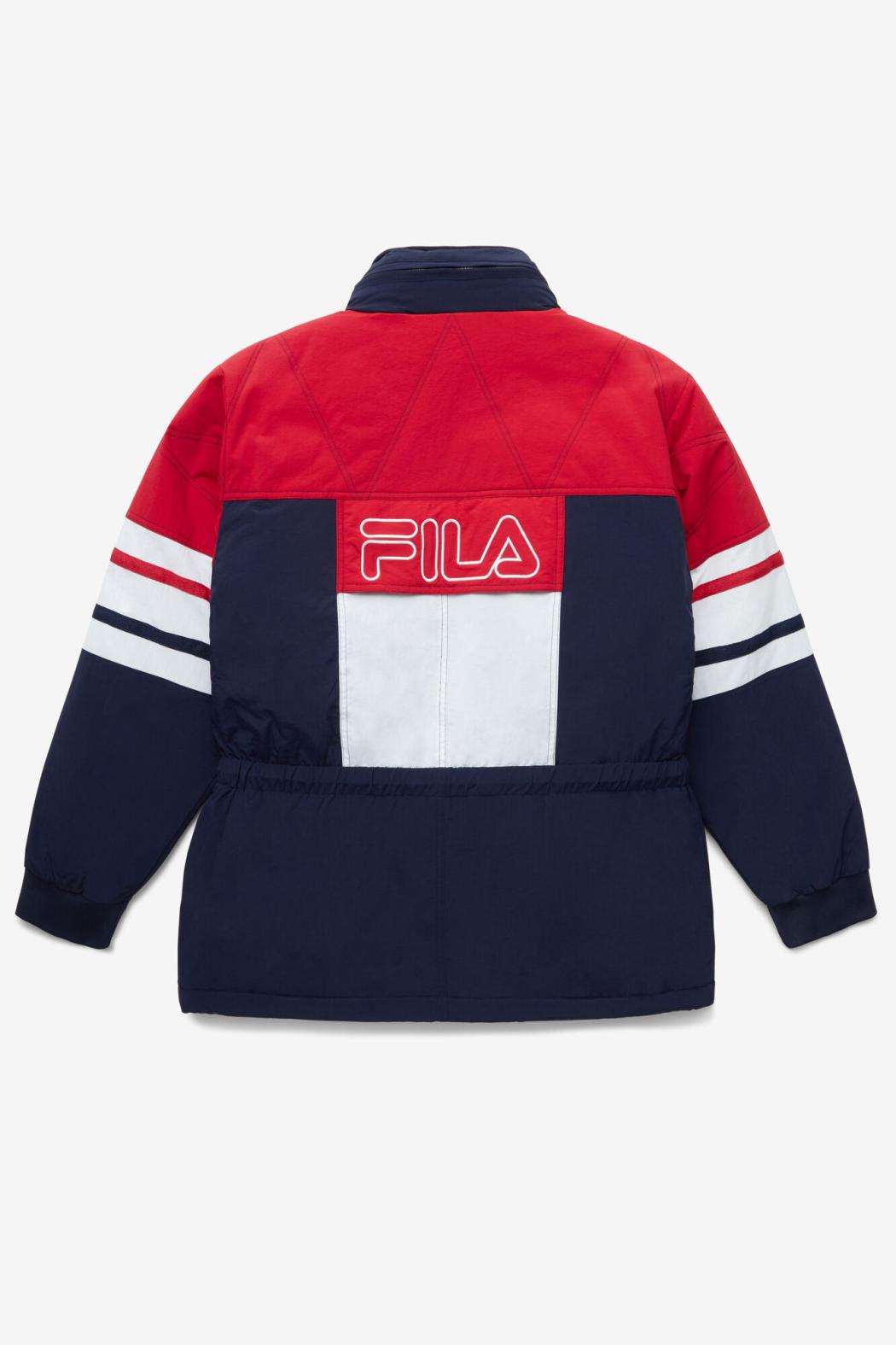 FILA Golia Parka Jacket 410 PEACOAT / RED / WHITE | Men Sweaters &amp; Outerwear
