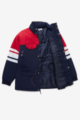 FILA Golia Parka Jacket 410 PEACOAT / RED / WHITE | Men Sweaters &amp; Outerwear