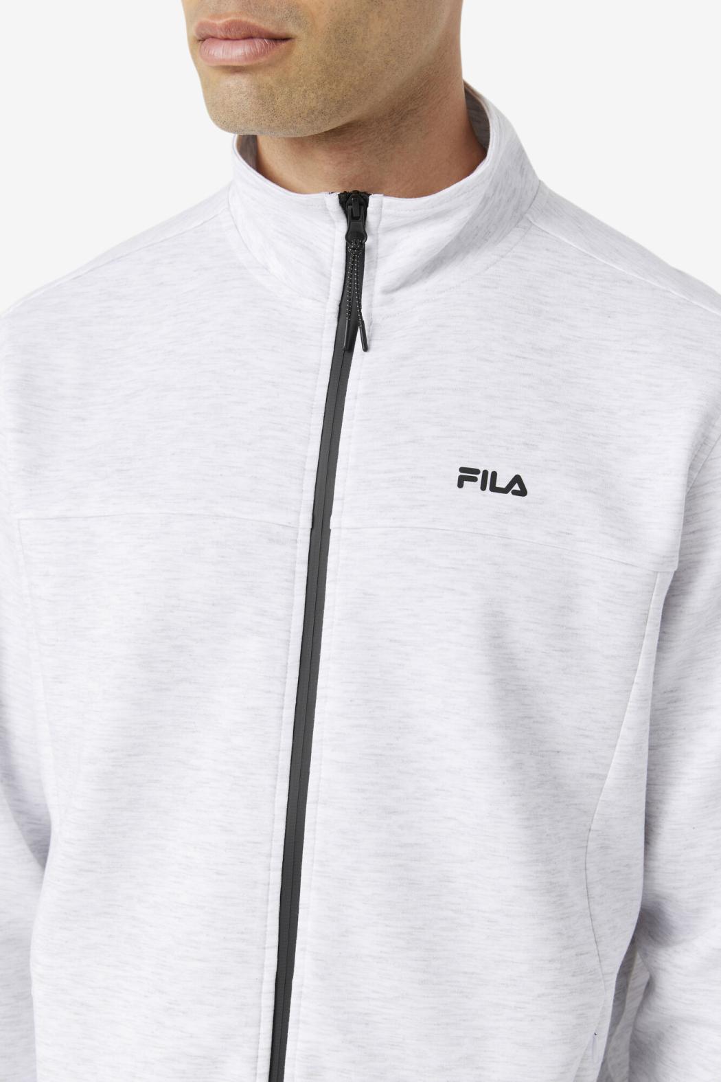 FILA Gonal Zip Jacket 078 BLEACHED MARL / BLACK | Men Sweaters &amp; Outerwear