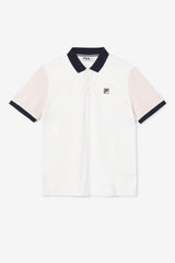 FILA Gramme Polo 058 MARSHMALLOW / PINK DOGWOOD / NAVY | Men Tops