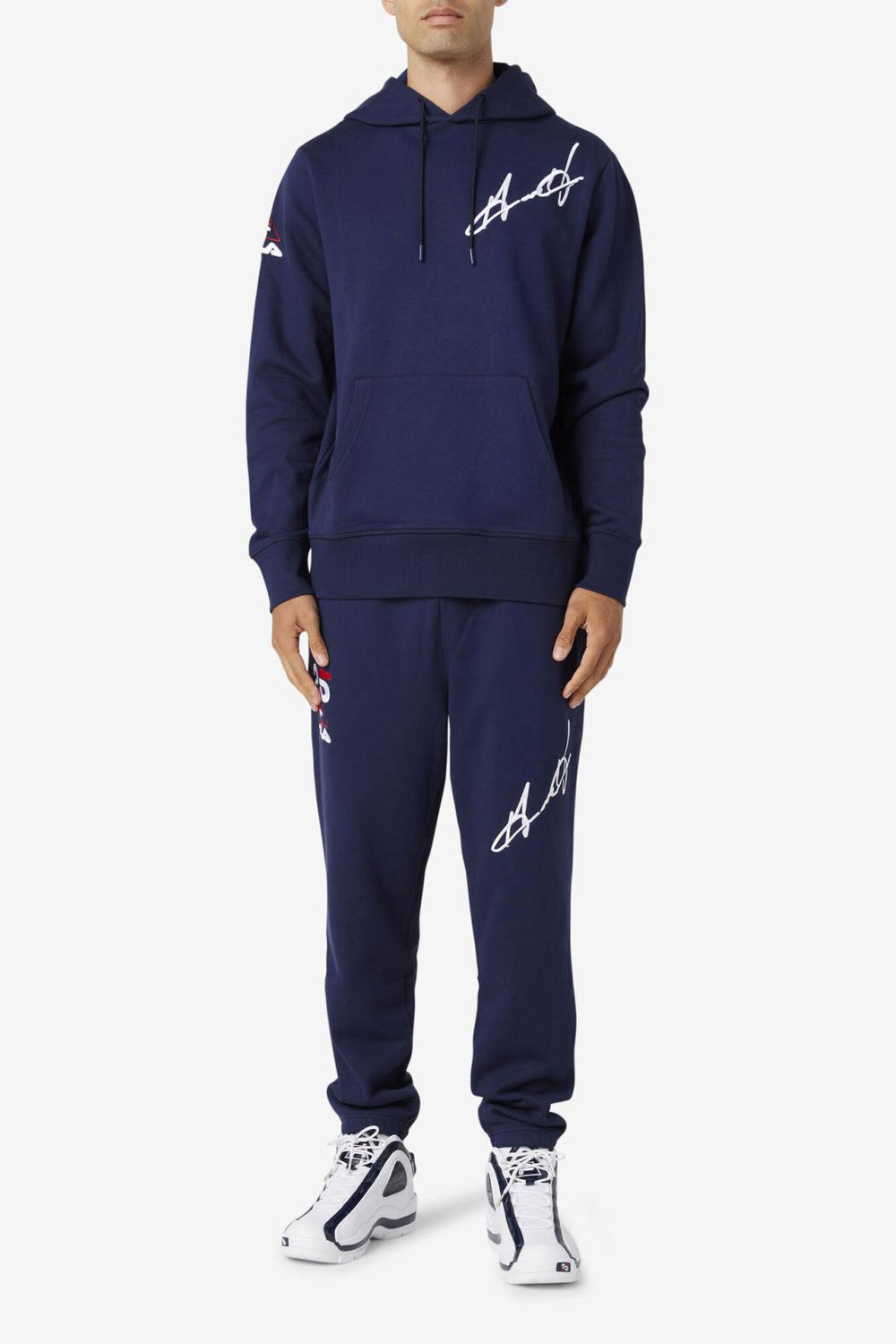 FILA Grant Hill Lazarus Hoodie 410 NAVY | Men Sweatshirts &amp; Hoodies