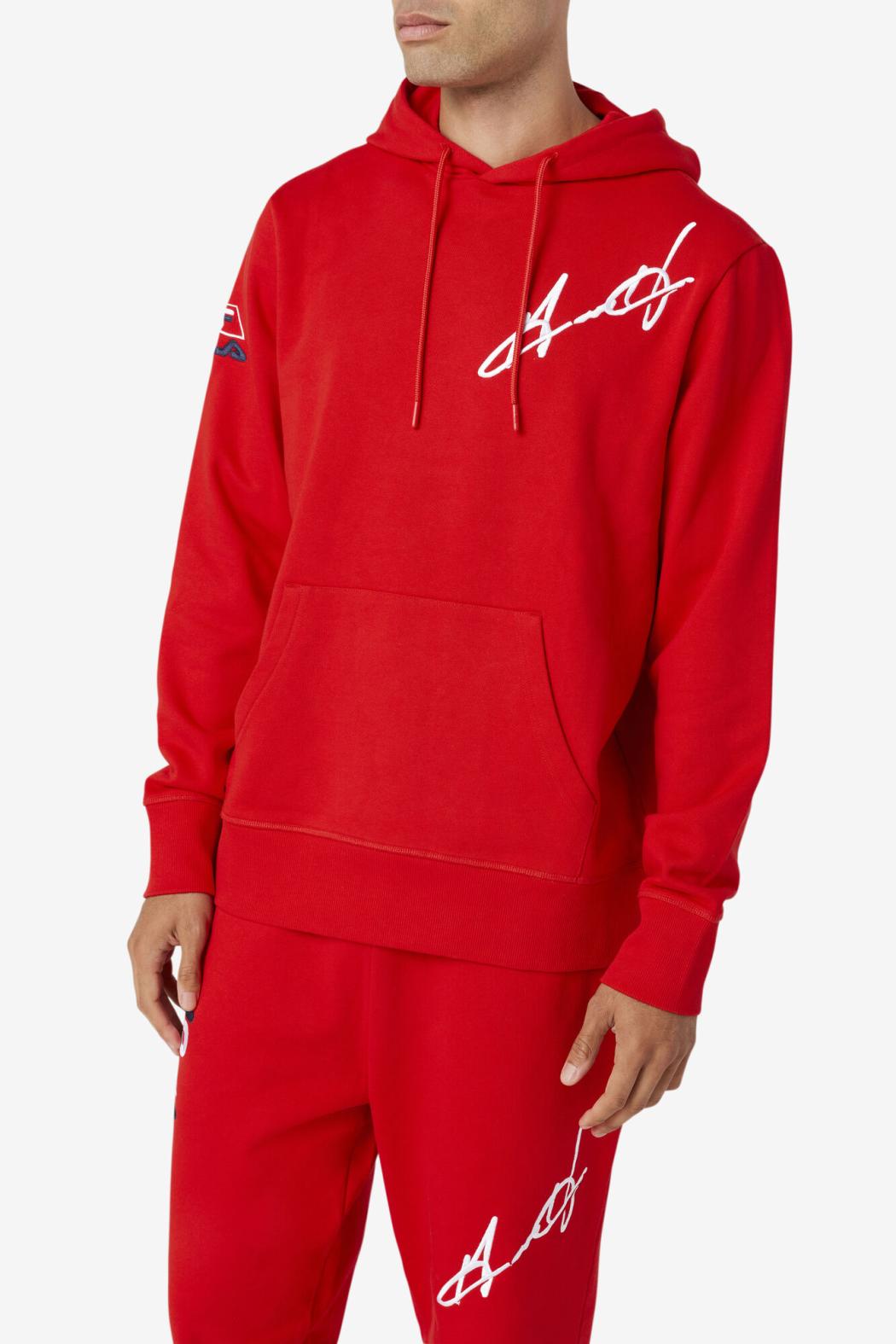 FILA Grant Hill Lazarus Hoodie 620 RED | Men Sweatshirts &amp; Hoodies