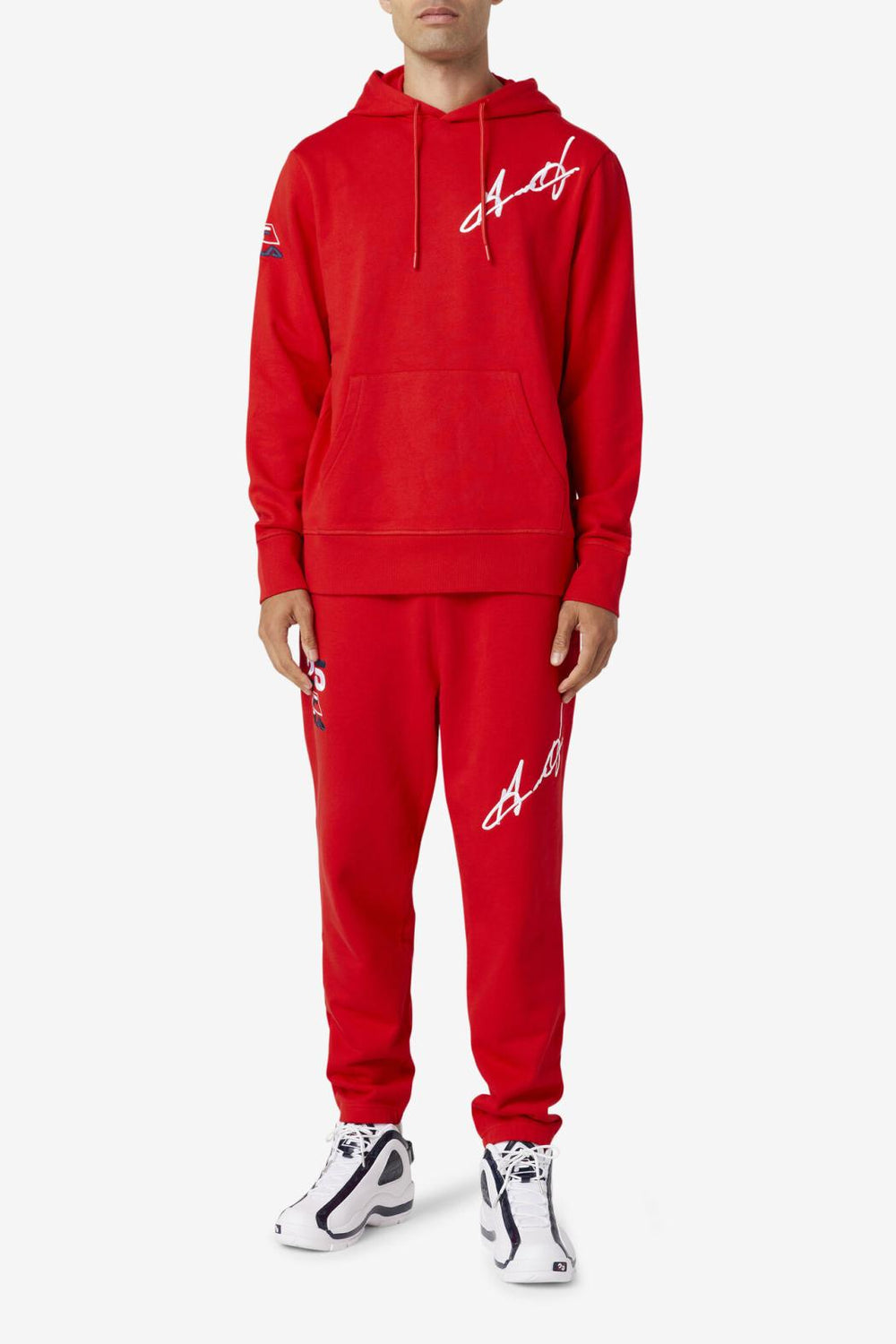 FILA Grant Hill Lazarus Hoodie 620 RED | Men Sweatshirts &amp; Hoodies