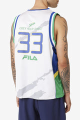 FILA Grant Hill X Sprite Tank 100 WHITE / MAZARINE BLUE / JELLY BEAN / GOLDEN KIWI | Men Tops