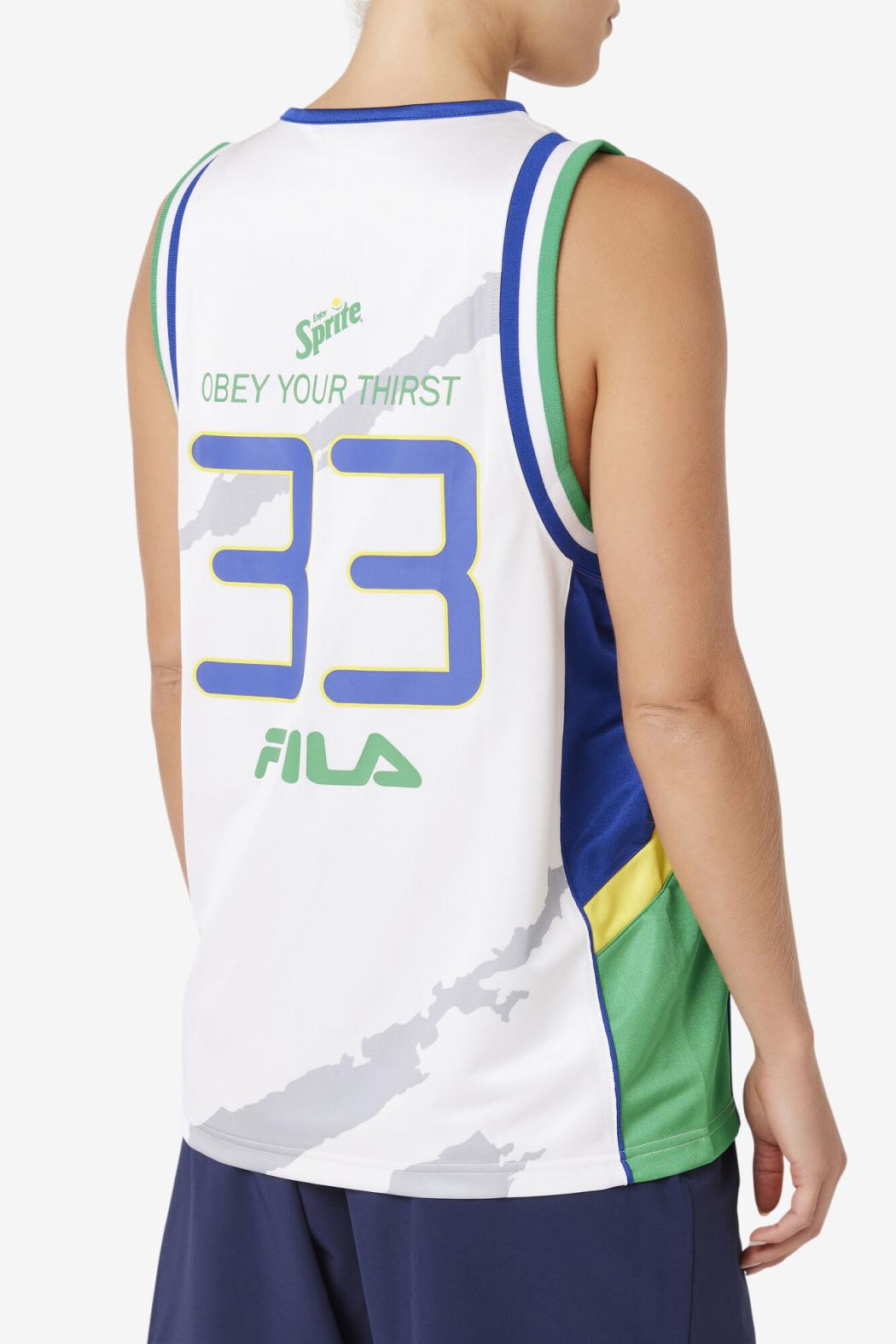 FILA Grant Hill X Sprite Tank 100 WHITE / MAZARINE BLUE / JELLY BEAN / GOLDEN KIWI | Men Tops