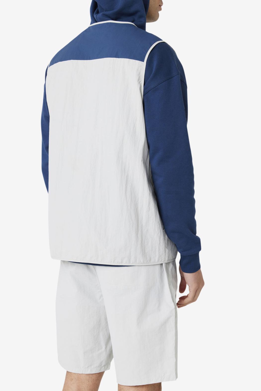 FILA Hansi Vest 149 PUMICE STONE / FRENCH NAVY / CHERRY TOMATO | Men Sweaters &amp; Outerwear