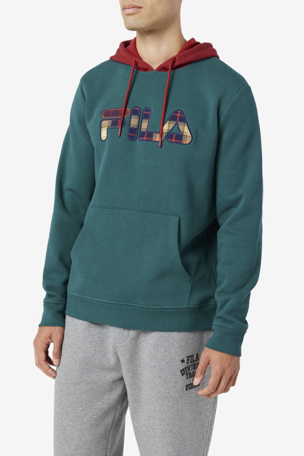 FILA Harnoop Hoodie 990 JUNE BUG / RHUBARB / SAFFRON | Men Sweatshirts &amp; Hoodies