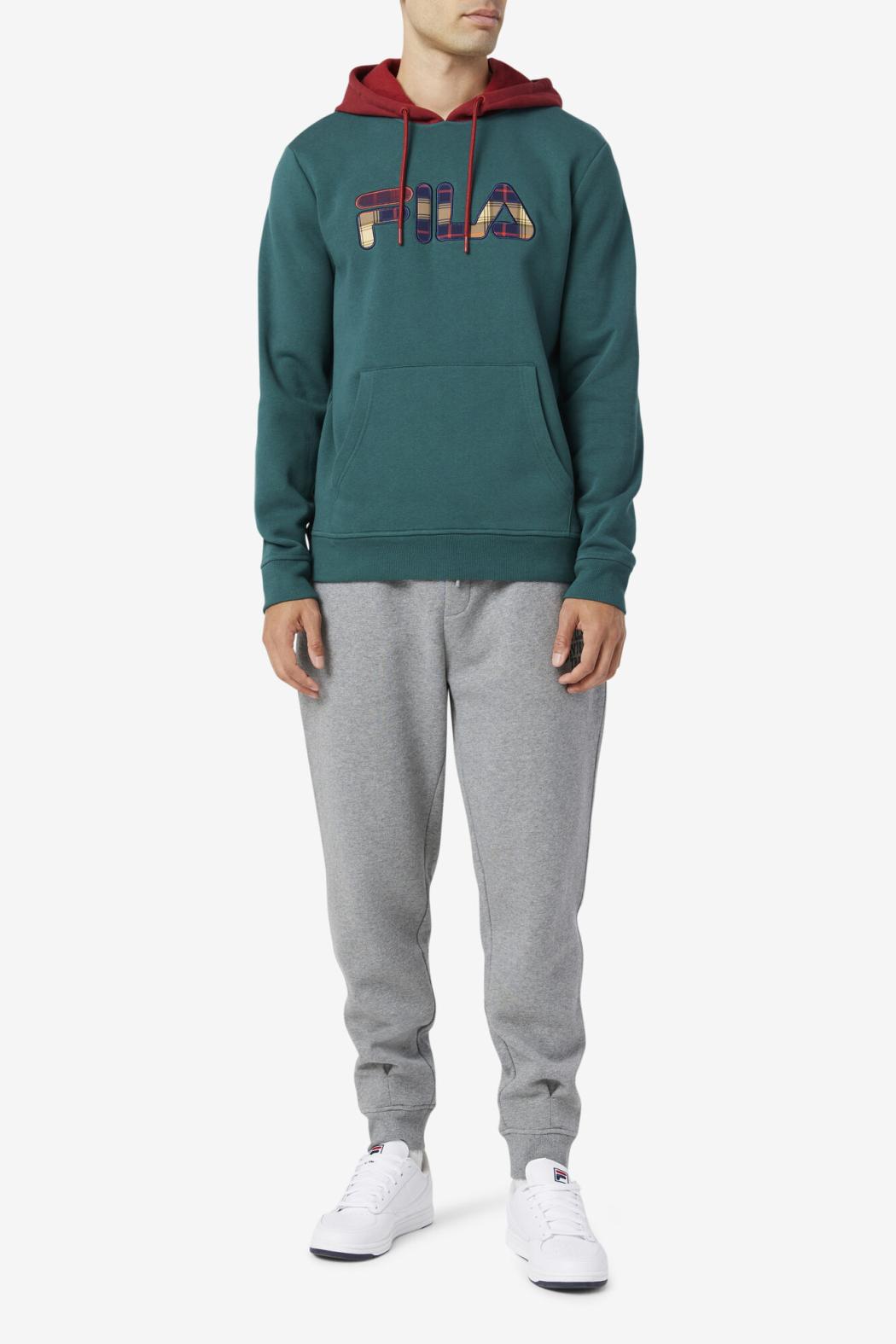 FILA Harnoop Hoodie 990 JUNE BUG / RHUBARB / SAFFRON | Men Sweatshirts &amp; Hoodies