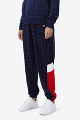 FILA Helen Velour Jogger 410 FILA NAVY / FILA RED / WHITE | Women Shorts &amp; Pants
