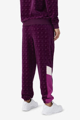 FILA Helen Velour Jogger 894 GRAPE WINE / BATON ROUGE / POTPOURRI | Women Shorts &amp; Pants