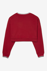 FILA Heritage Crop Pullover 600 RED | Women Sweatshirts &amp; Hoodies