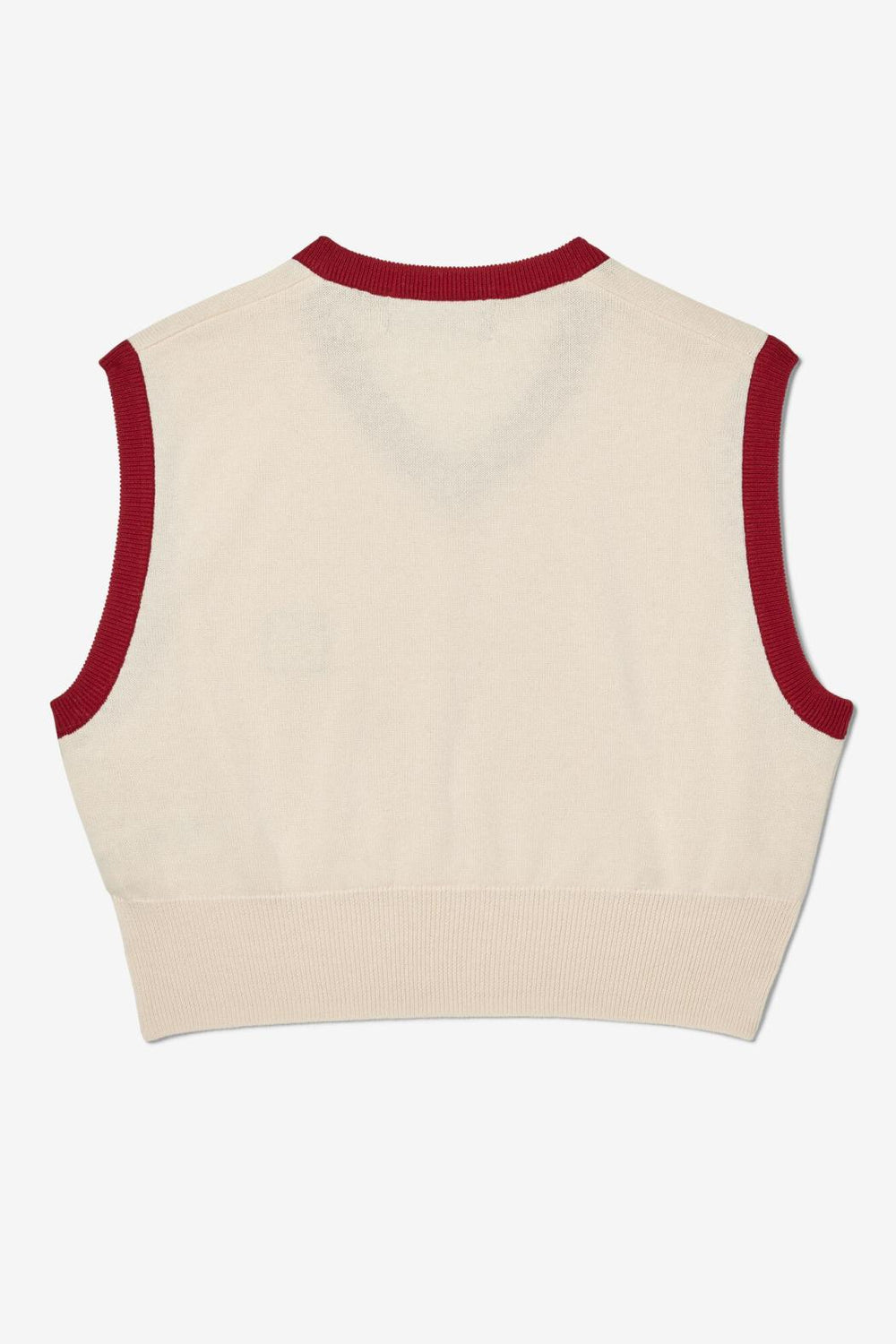 FILA Heritage Crop Sweater Vest 120 CREAM | Women Sweatshirts &amp; Hoodies