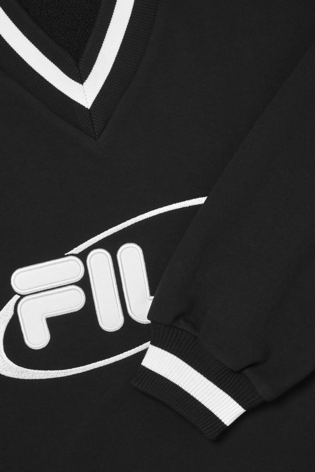 FILA Heritage Oversized V-Neck Pullover | Women Sweatshirts &amp; Hoodies