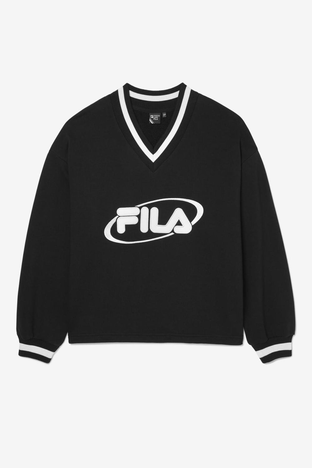 FILA Heritage Oversized V-Neck Pullover | Women Sweatshirts &amp; Hoodies