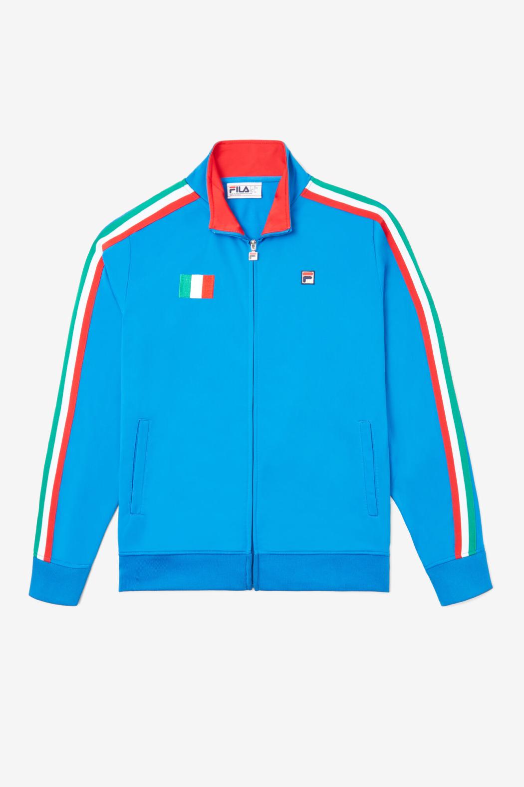 FILA Italy Track Jacket 420 PRINCE BLUE / RED | Men Sweatsuits &amp; Tracksuits