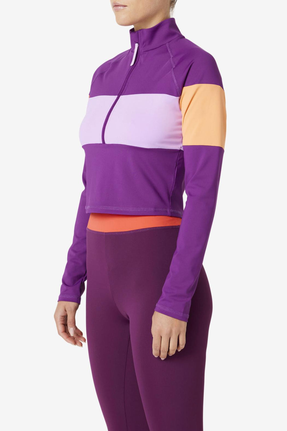 FILA Jaida Based Layer Half Zip 507 CHARISMA / CROCUS PETAL / CAYENNE | Women Tops &amp; T-Shirts