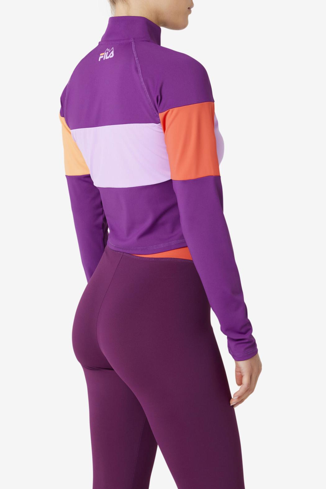 FILA Jaida Based Layer Half Zip 507 CHARISMA / CROCUS PETAL / CAYENNE | Women Tops &amp; T-Shirts
