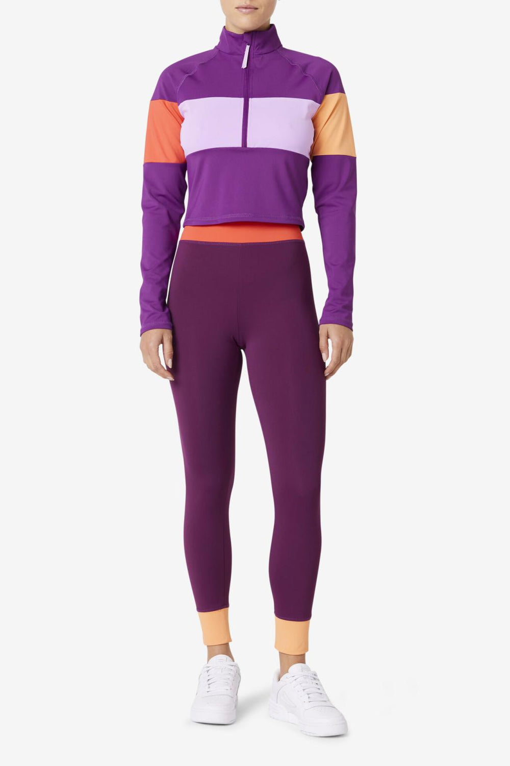FILA Jaida Based Layer Half Zip 507 CHARISMA / CROCUS PETAL / CAYENNE | Women Tops &amp; T-Shirts
