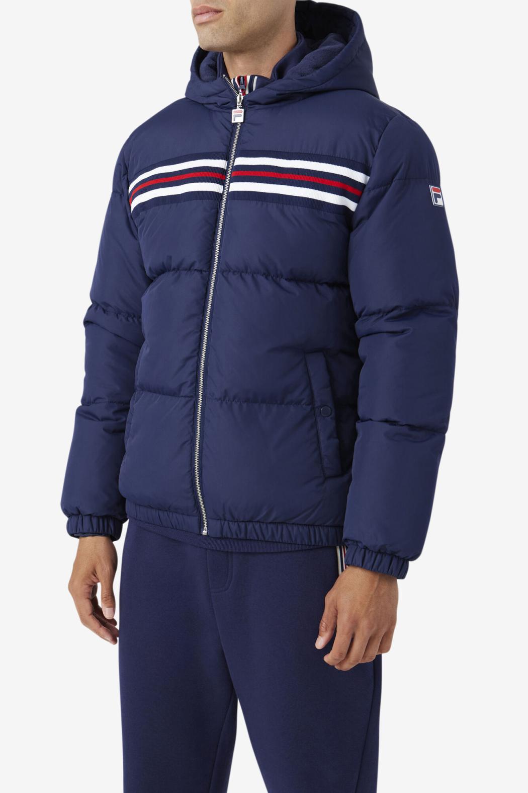 FILA Jake Puffer Jacket 410 FILA NAVY / FILA RED | Men Sweaters &amp; Outerwear
