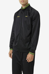 FILA Jamaica Track Jacket 001 BLACK / CYBER YELLOW / FERN GREEN | Men Sweatsuits &amp; Tracksuits